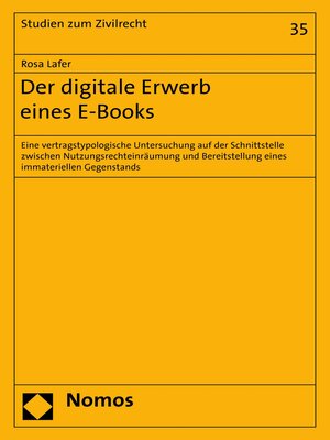 cover image of Der digitale Erwerb eines E-Books